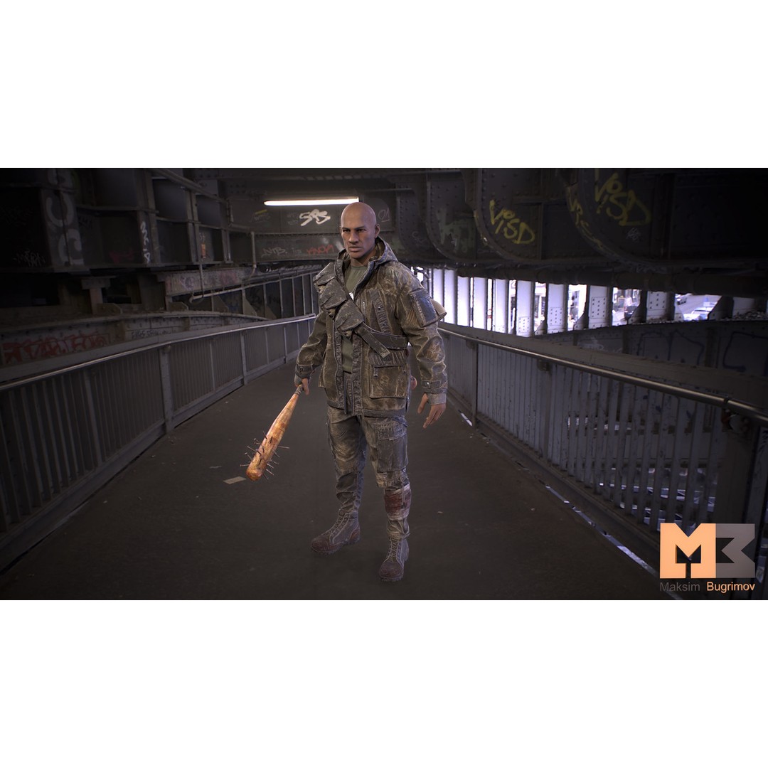 Adventure Character 3D Model – Low Poly Rigged Male with PBR Textures - View 10