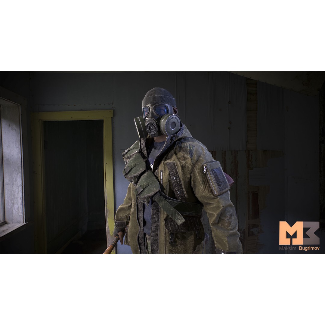 Adventure Character 3D Model – Low Poly Rigged Male with PBR Textures - View 6