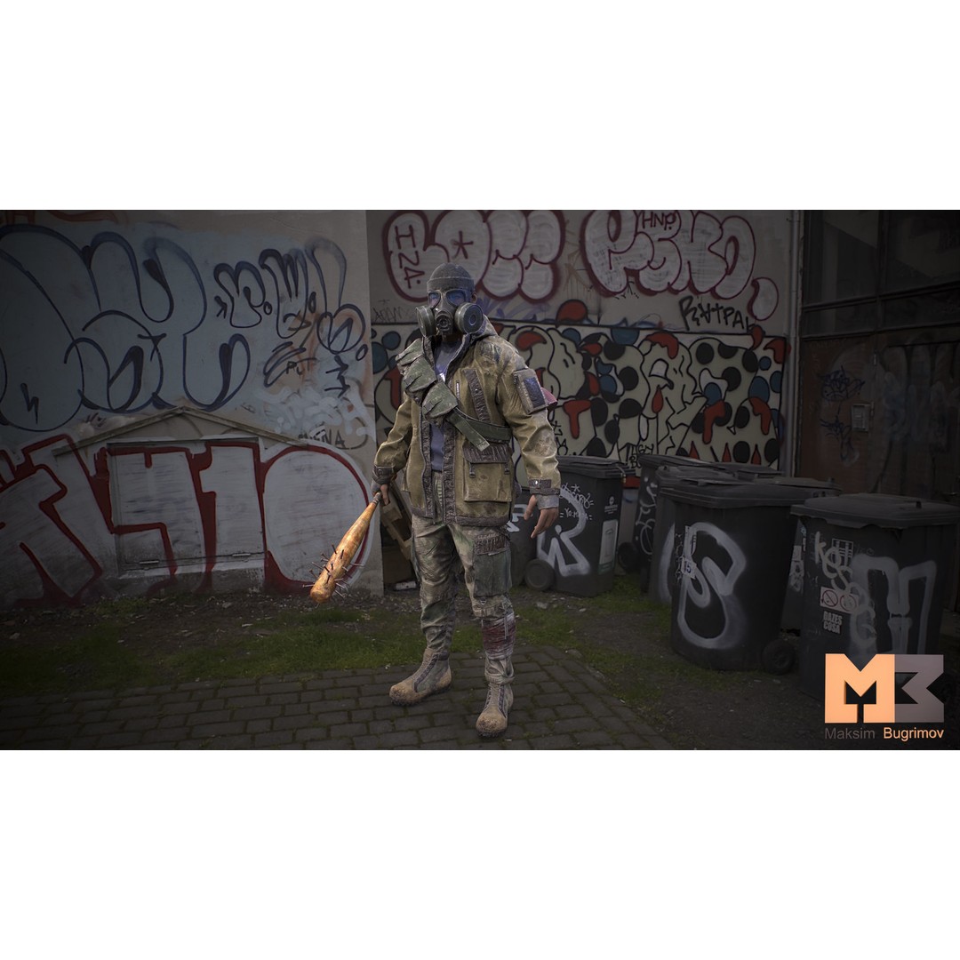 Adventure Character 3D Model – Low Poly Rigged Male with PBR Textures - View 7