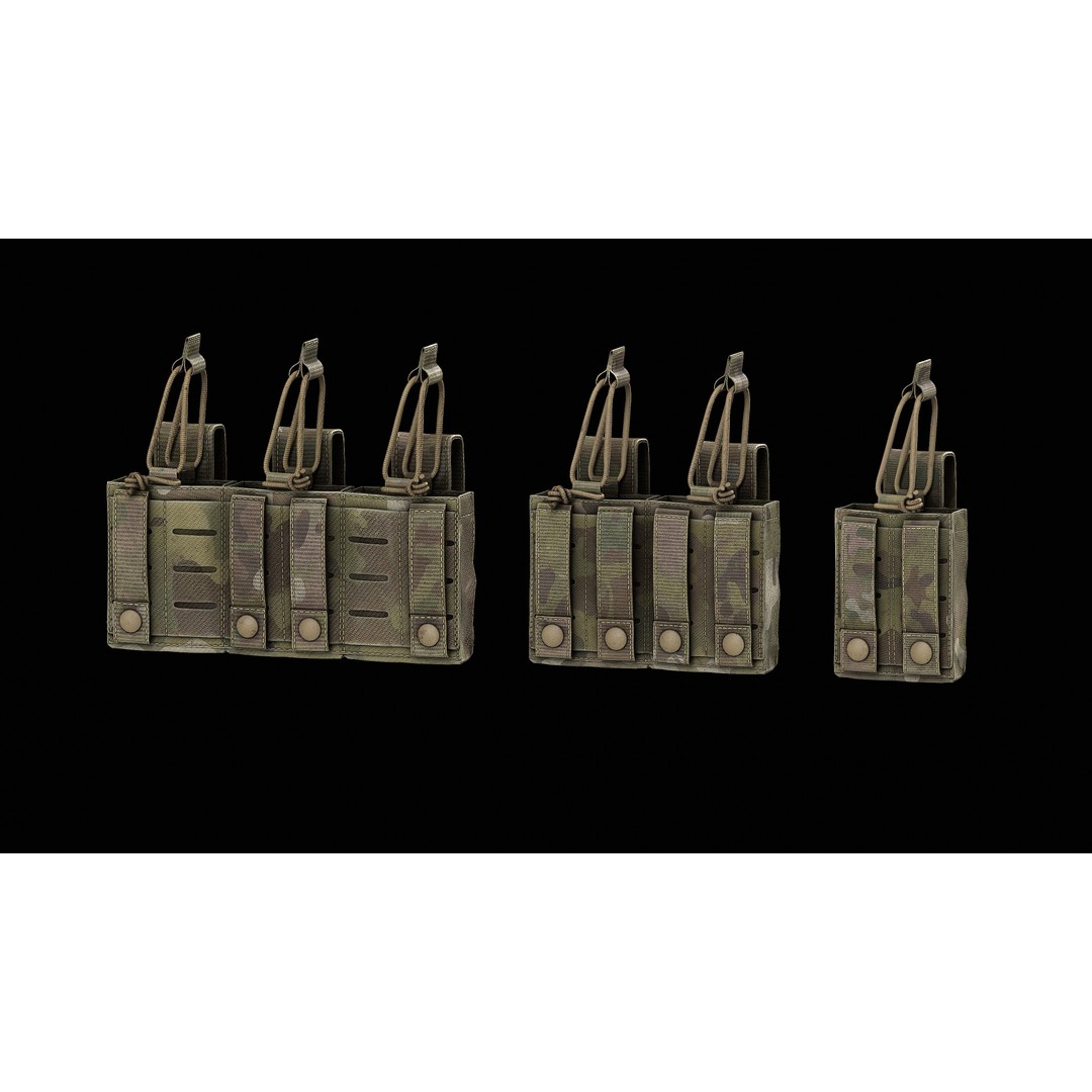 Condor M4 Kangaroo Mag Pouch 3D Model – Low Poly Game-Ready FBX - View 4