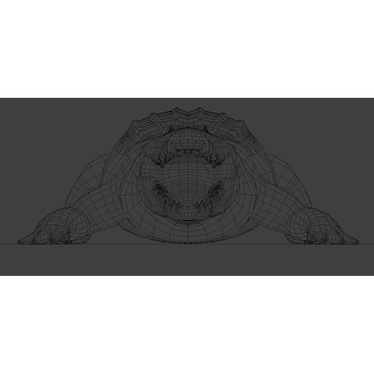 Saltwater Crocodile - Low-Poly Game-Ready 3D Model - View 20