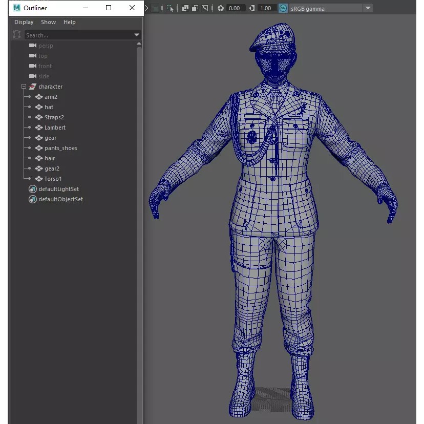 Military Officer 3D Model – Low Poly Game-Ready Character, FBX - View 8