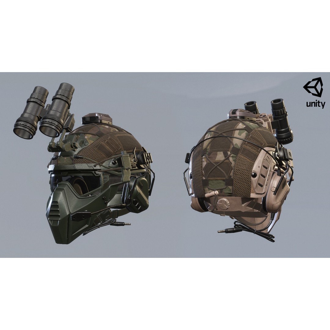 Tactical Helmet 3D Model – Low Poly Game-Ready Asset, FBX, OBJ - View 36