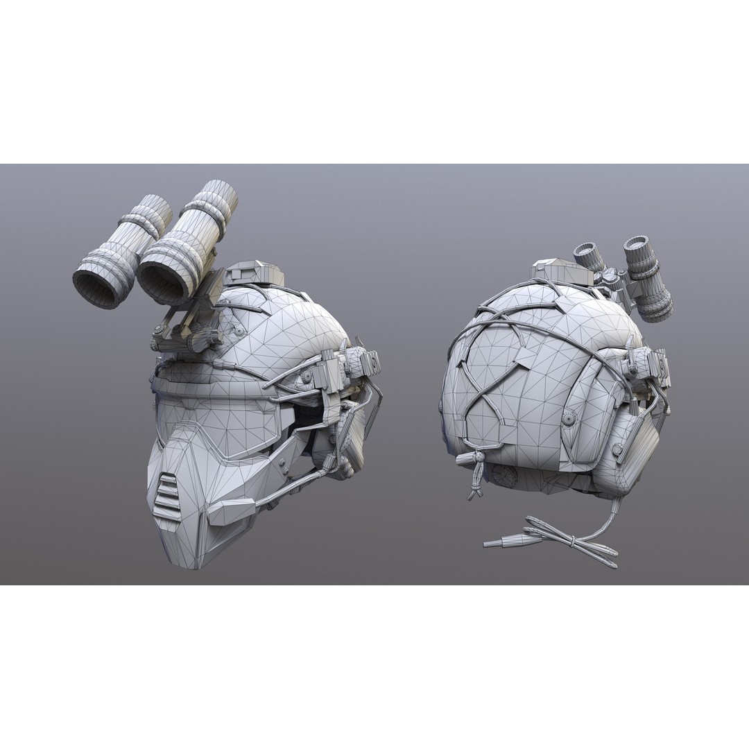 Tactical Helmet 3D Model – Low Poly Game-Ready Asset, FBX, OBJ - View 37