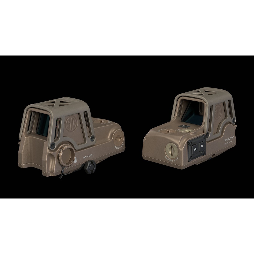 SIG Sauer ROMEO9T Red Dot 3D Model – Low Poly Military Gun Asset, FBX - View 12