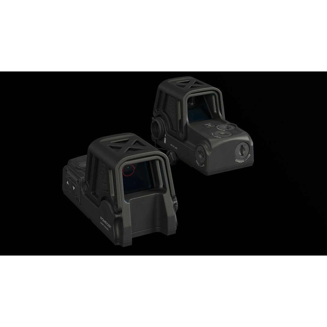 SIG Sauer ROMEO9T Red Dot 3D Model – Low Poly Military Gun Asset, FBX - View 5