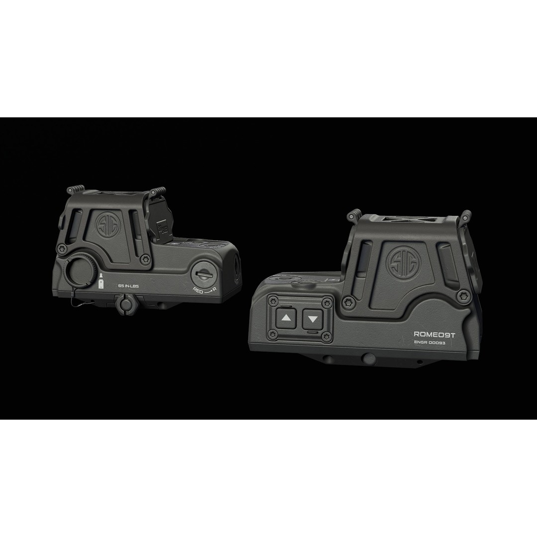 SIG Sauer ROMEO9T Red Dot 3D Model – Low Poly Military Gun Asset, FBX - View 8