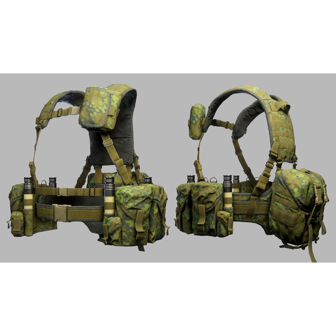 Tactical Vest 3D Model – Low Poly Game-Ready Asset, FBX, OBJ - View 11