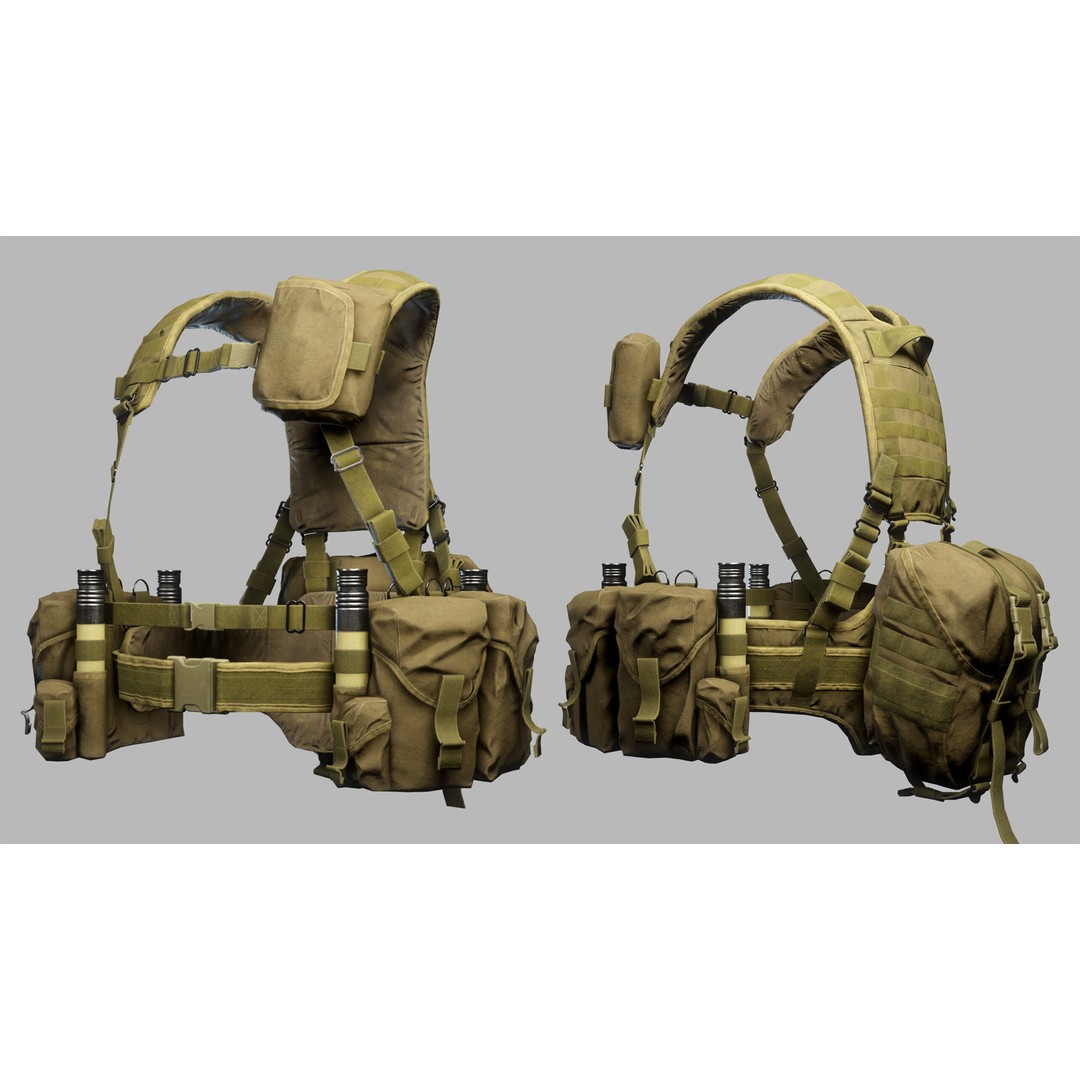 Tactical Vest 3D Model – Low Poly Game-Ready Asset, FBX, OBJ - View 12