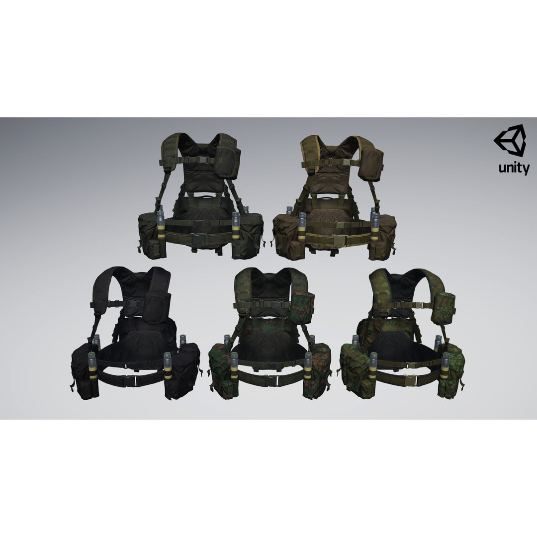 Tactical Vest 3D Model – Low Poly Game-Ready Asset, FBX, OBJ - View 14