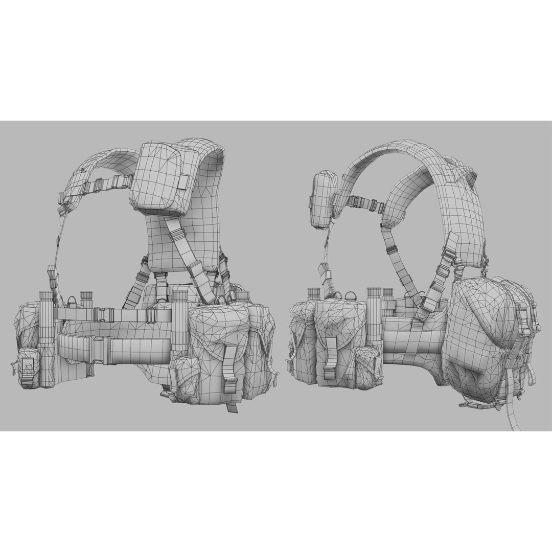 Tactical Vest 3D Model – Low Poly Game-Ready Asset, FBX, OBJ - View 15