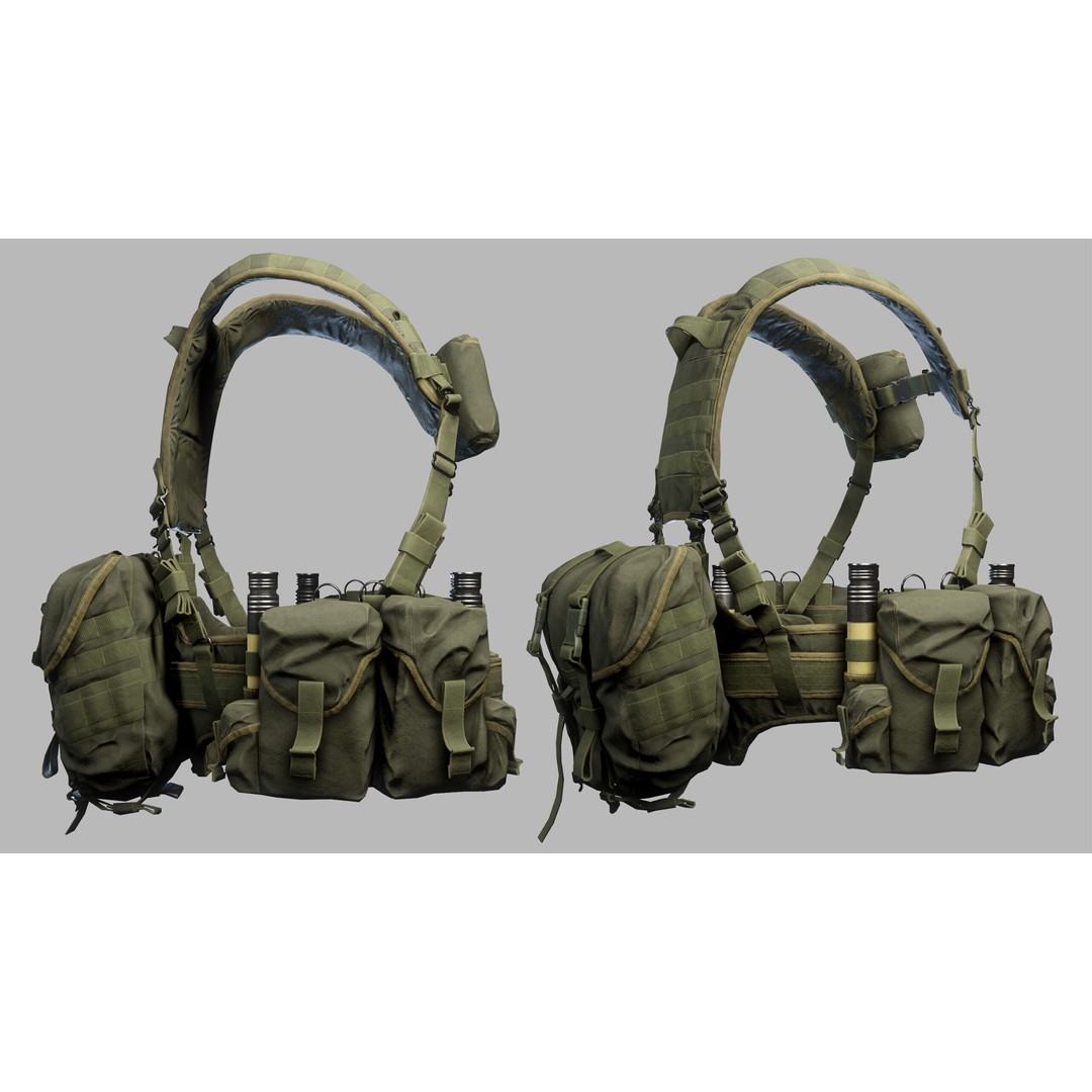 Tactical Vest 3D Model – Low Poly Game-Ready Asset, FBX, OBJ - View 5