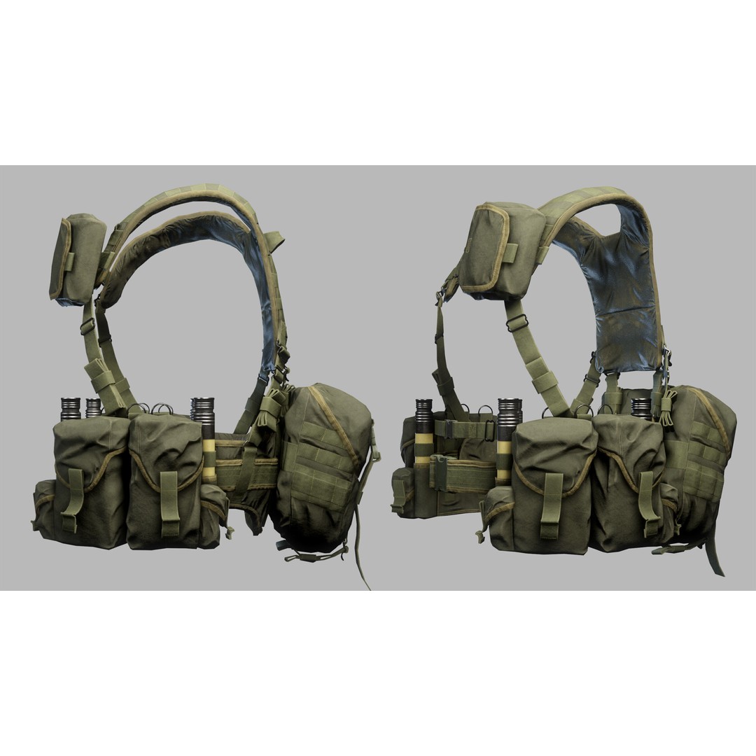 Tactical Vest 3D Model – Low Poly Game-Ready Asset, FBX, OBJ - View 8