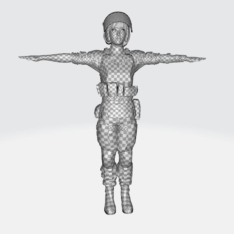 Noi 3D Model – Low Poly Female Character, Game Ready, Rigged