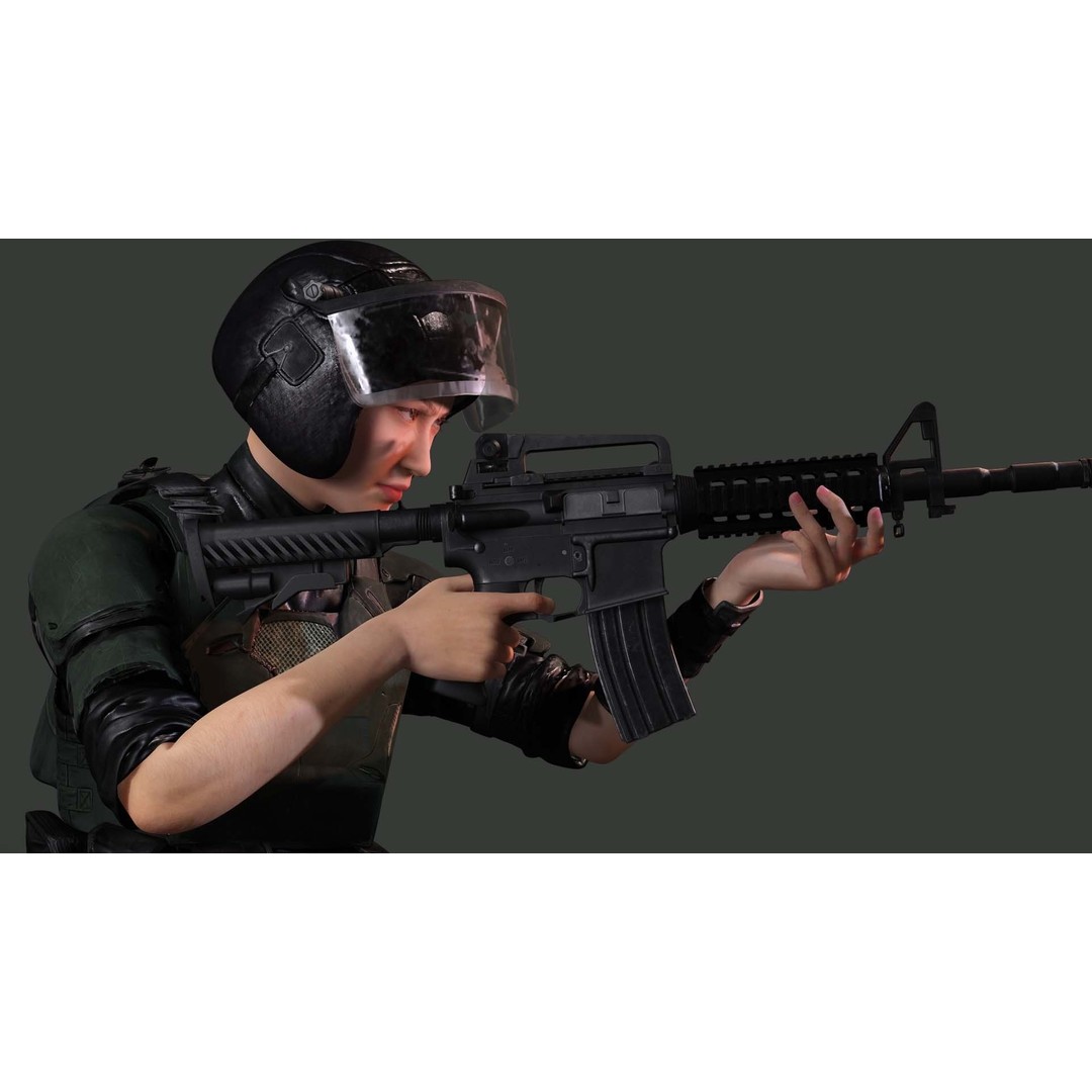 Noi 3D Model – Low Poly Female Character, Game Ready, Rigged - View 10