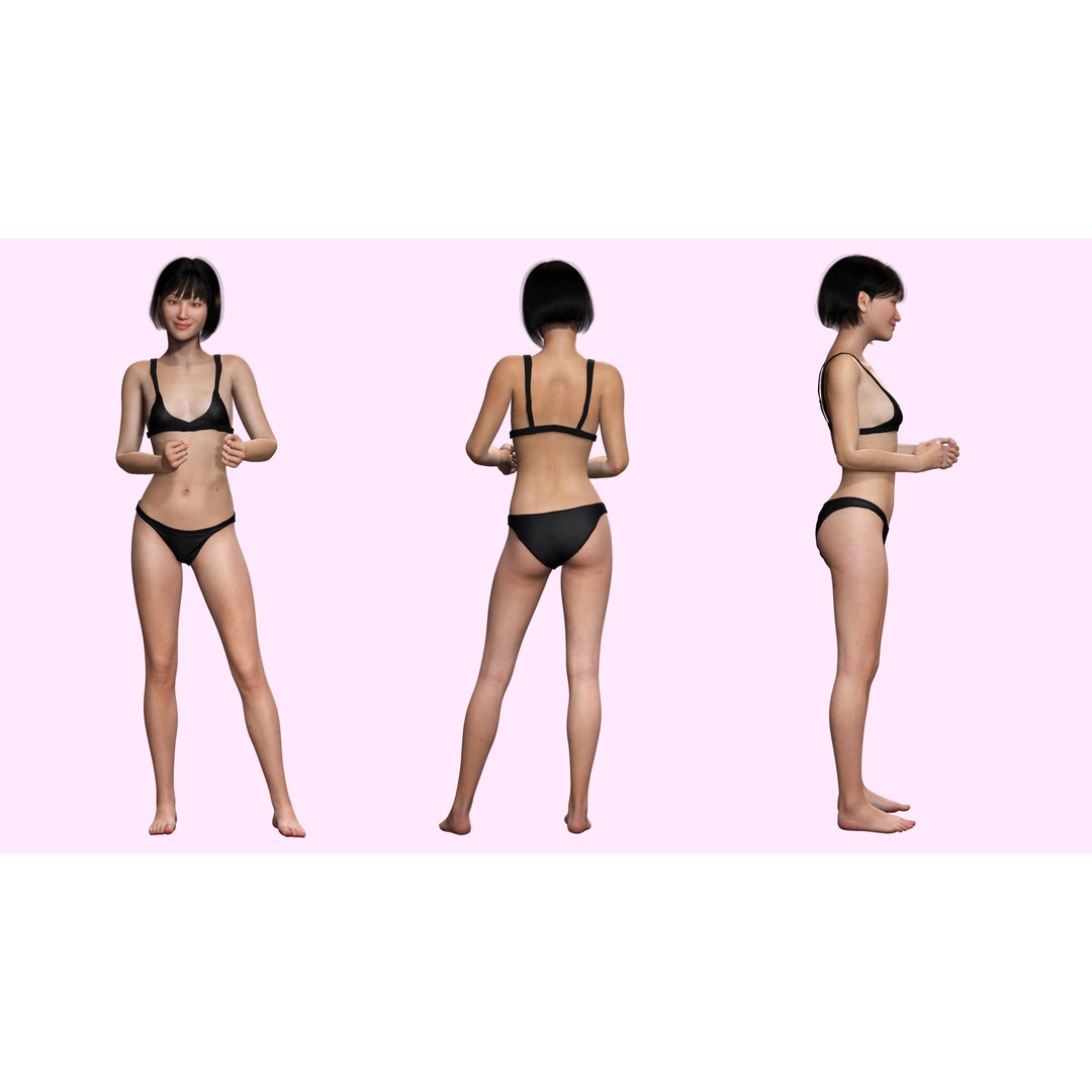 Noi 3D Model – Low Poly Female Character, Game Ready, Rigged - View 16