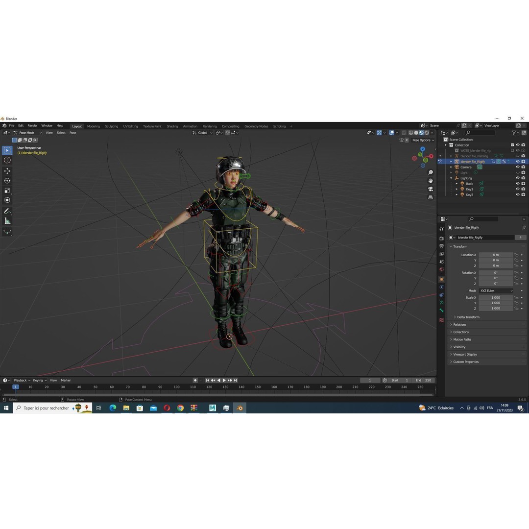 Noi 3D Model – Low Poly Female Character, Game Ready, Rigged - View 31
