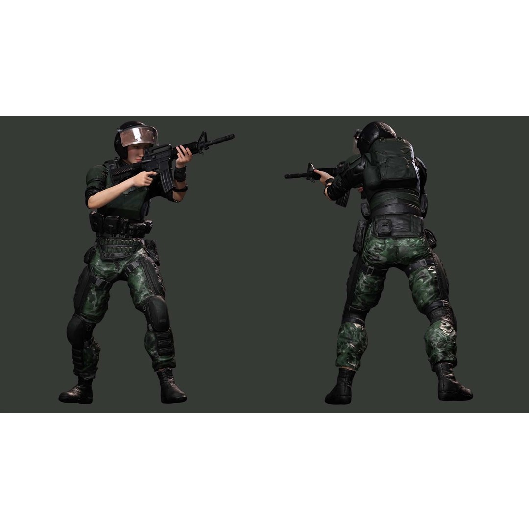 Noi 3D Model – Low Poly Female Character, Game Ready, Rigged - View 4