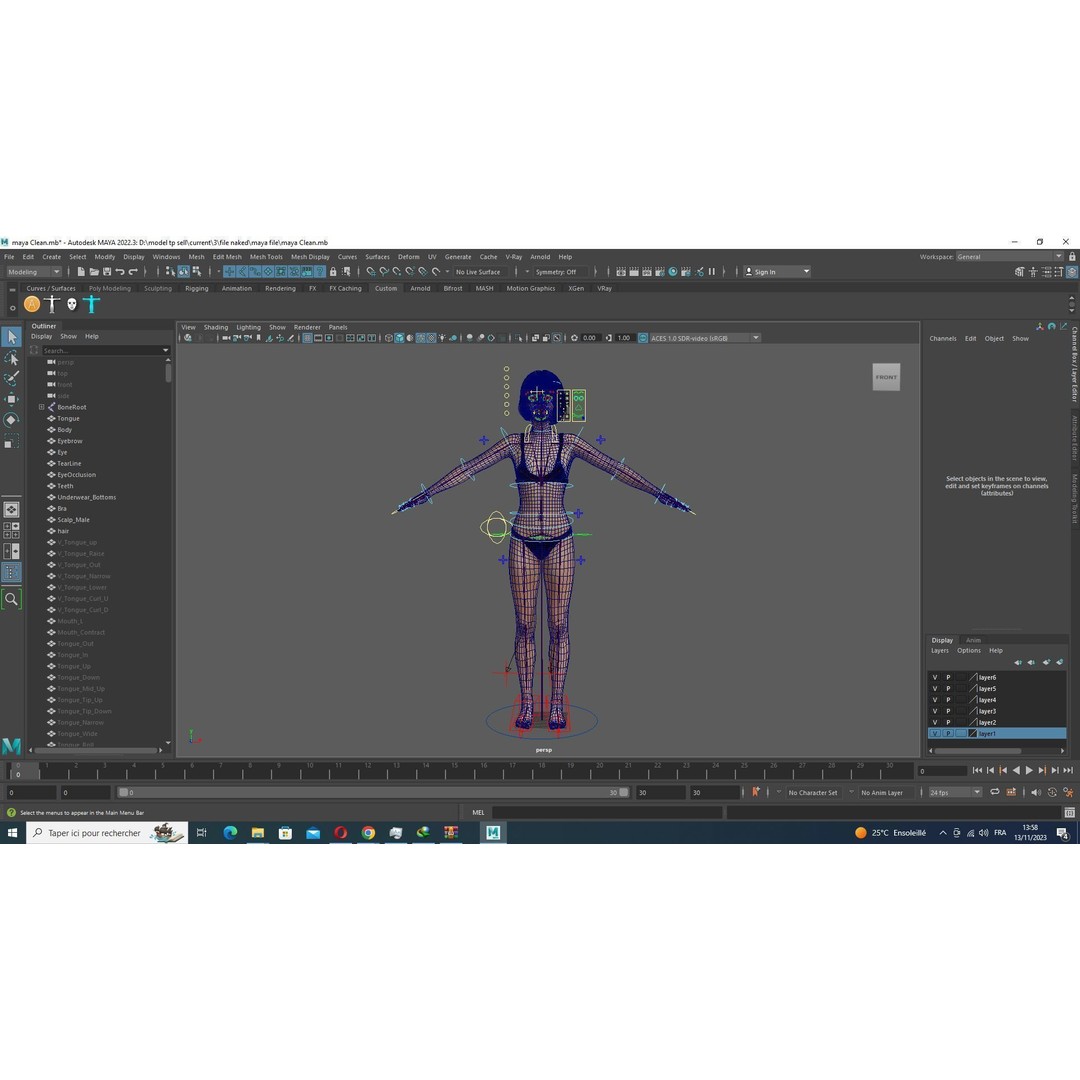 Noi 3D Model – Low Poly Female Character, Game Ready, Rigged - View 40
