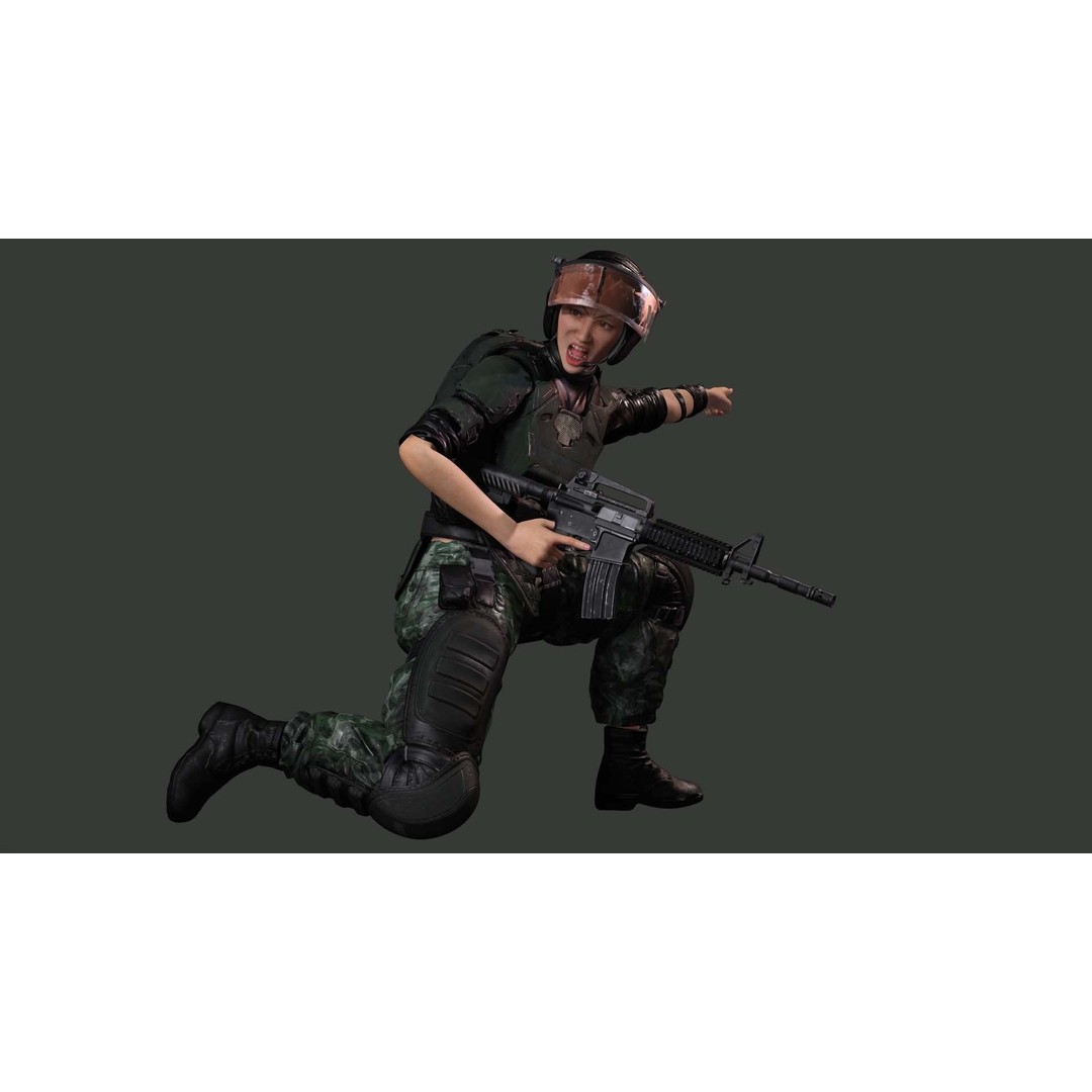 Noi 3D Model – Low Poly Female Character, Game Ready, Rigged - View 9