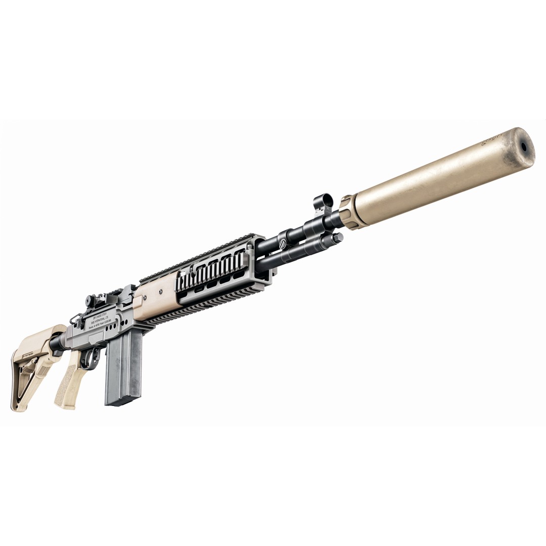 MK14 MOD1 Enhanced Battle Rifle 3D Model – Game Ready PBR Asset, FBX - View 14