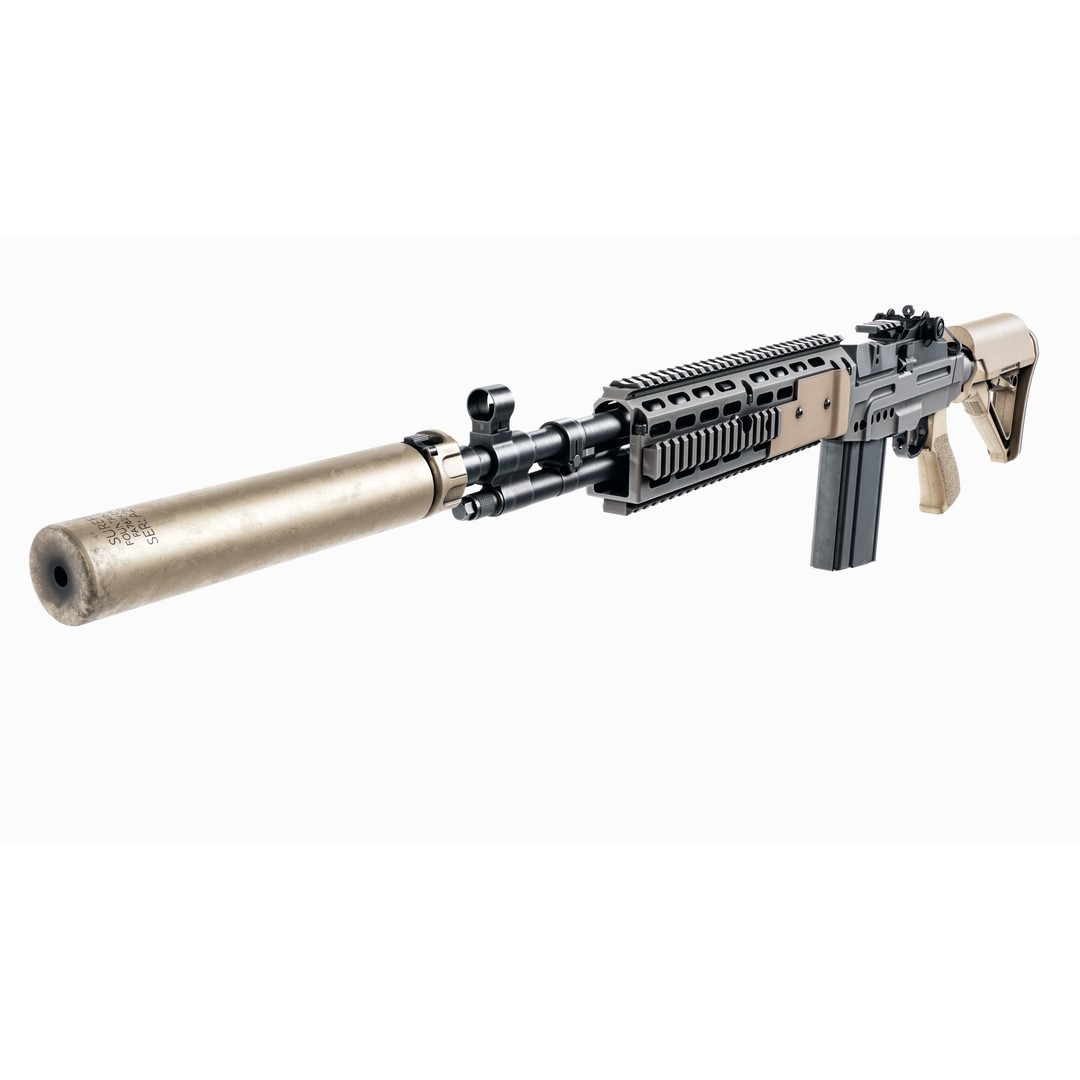 MK14 MOD1 Enhanced Battle Rifle 3D Model – Game Ready PBR Asset, FBX - View 4
