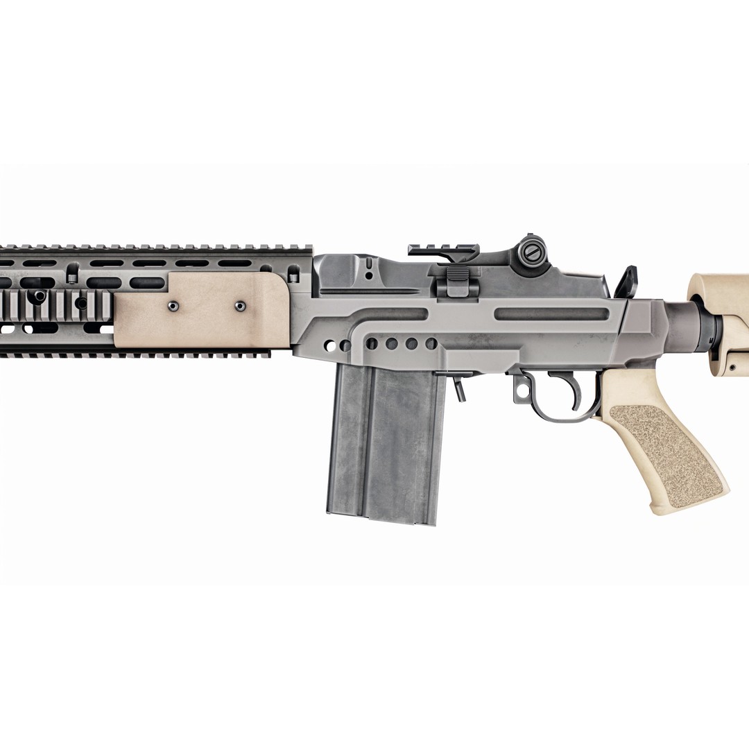 MK14 MOD1 Enhanced Battle Rifle 3D Model – Game Ready PBR Asset, FBX - View 6