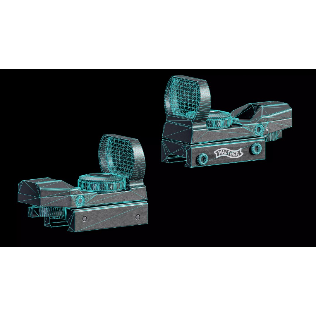 Walther MRS Sight 3D Model – Low Poly Game-Ready Asset, FBX, OBJ - View 22