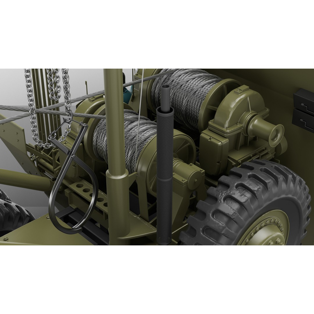 M25 M26 Dragon Wagon 3D Model – High Poly WWII Tank Transporter, FBX, OBJ - View 18