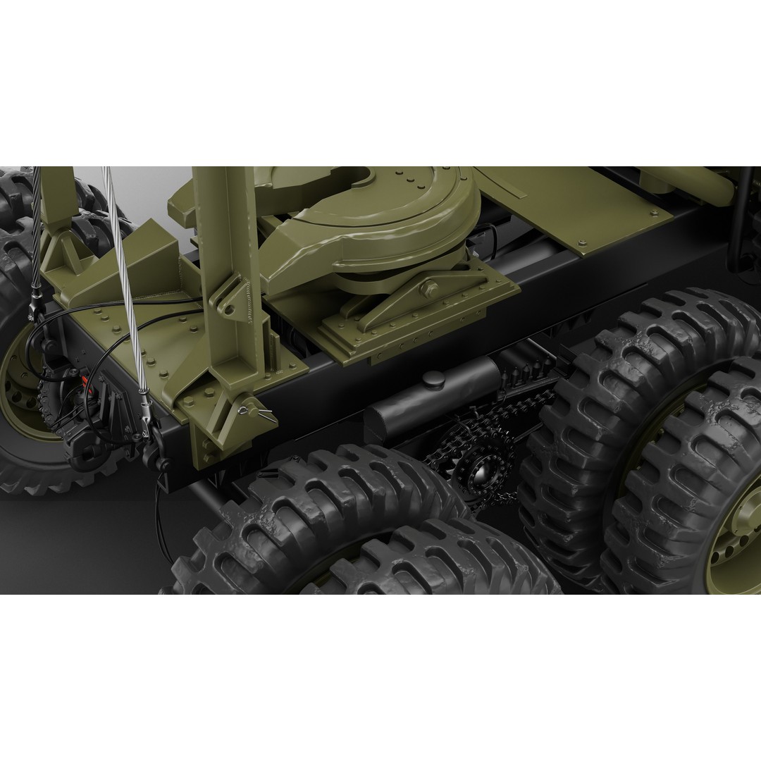 M25 M26 Dragon Wagon 3D Model – High Poly WWII Tank Transporter, FBX, OBJ - View 24