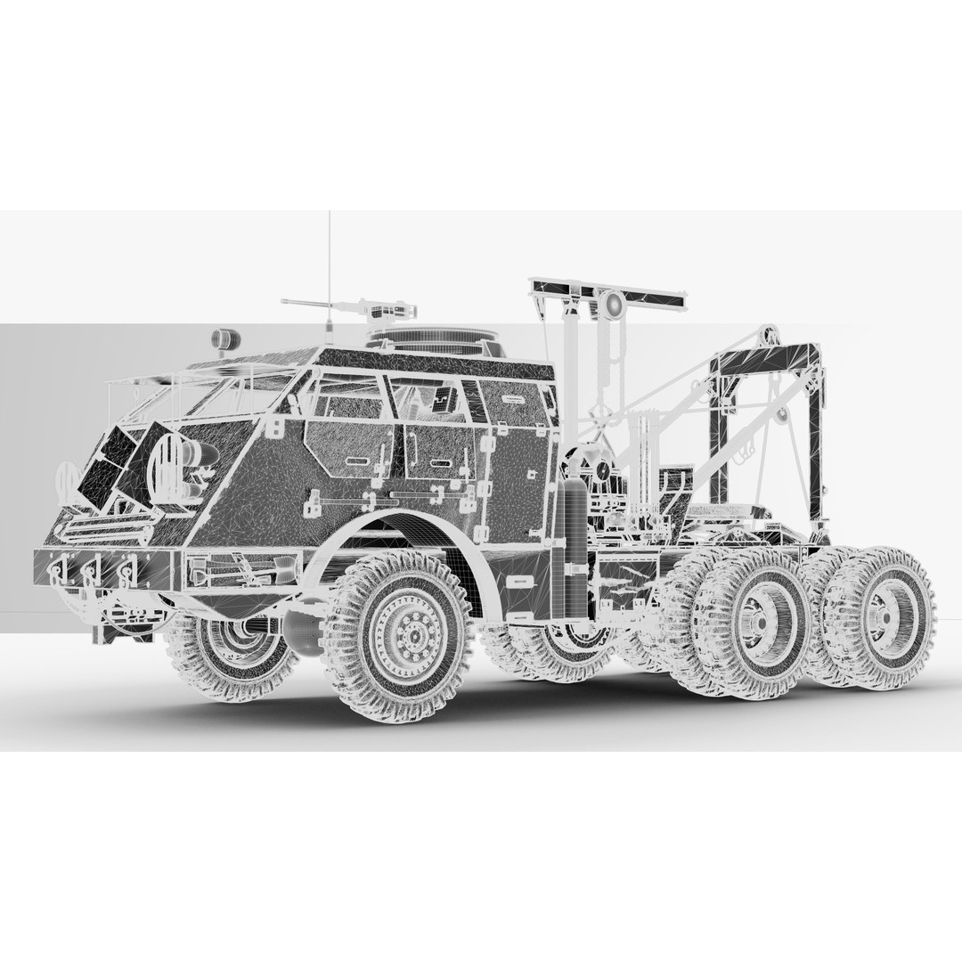 M25 M26 Dragon Wagon 3D Model – High Poly WWII Tank Transporter, FBX, OBJ - View 25
