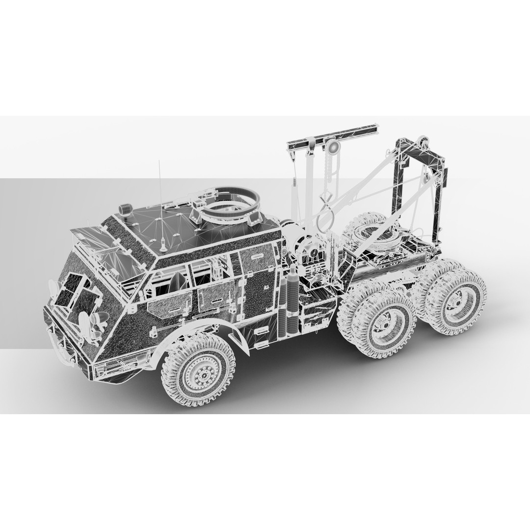 M25 M26 Dragon Wagon 3D Model – High Poly WWII Tank Transporter, FBX, OBJ - View 26