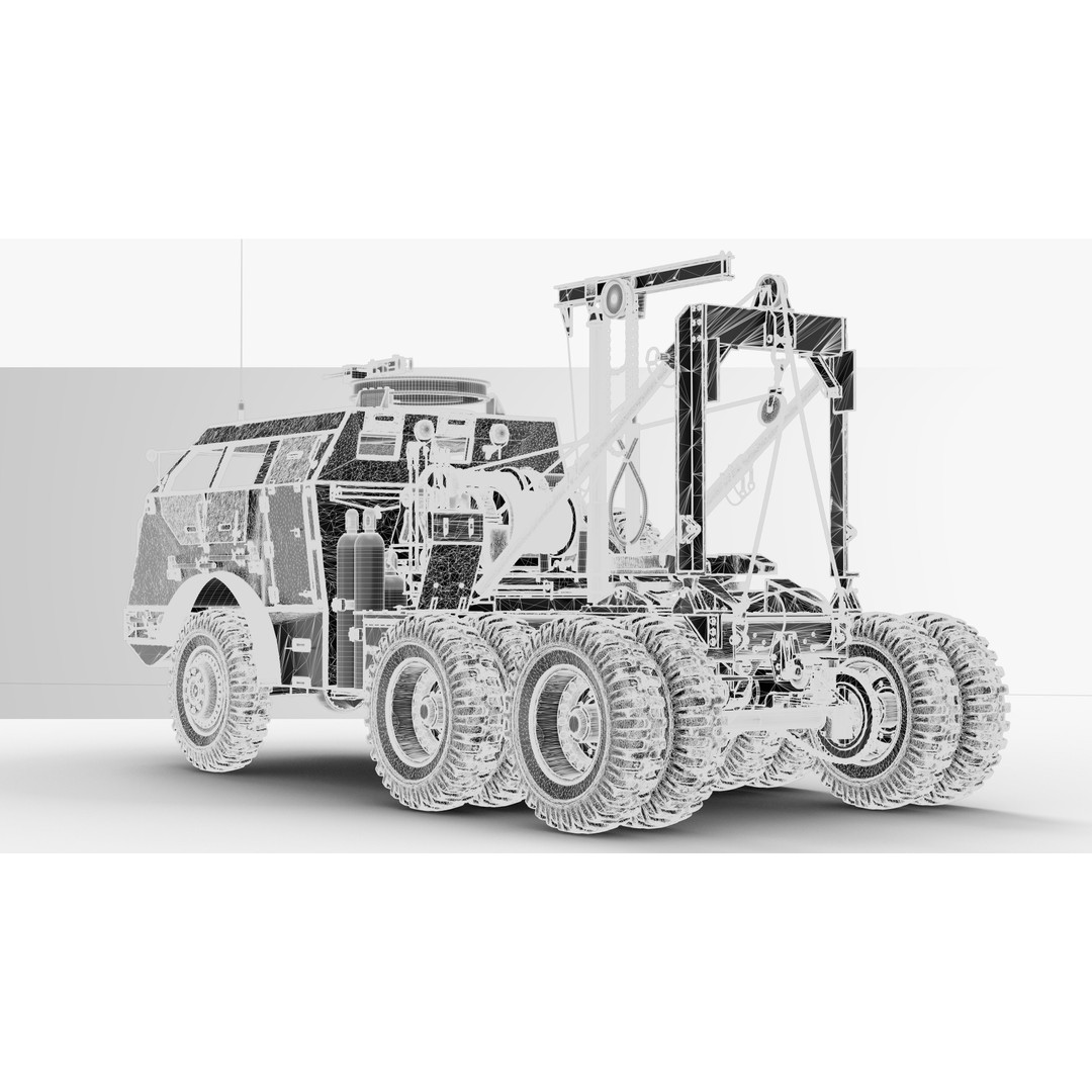 M25 M26 Dragon Wagon 3D Model – High Poly WWII Tank Transporter, FBX, OBJ - View 27