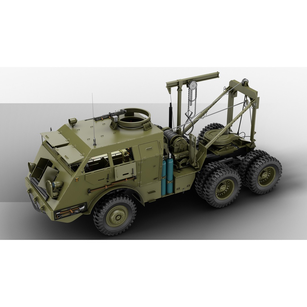 M25 M26 Dragon Wagon 3D Model – High Poly WWII Tank Transporter, FBX, OBJ - View 3