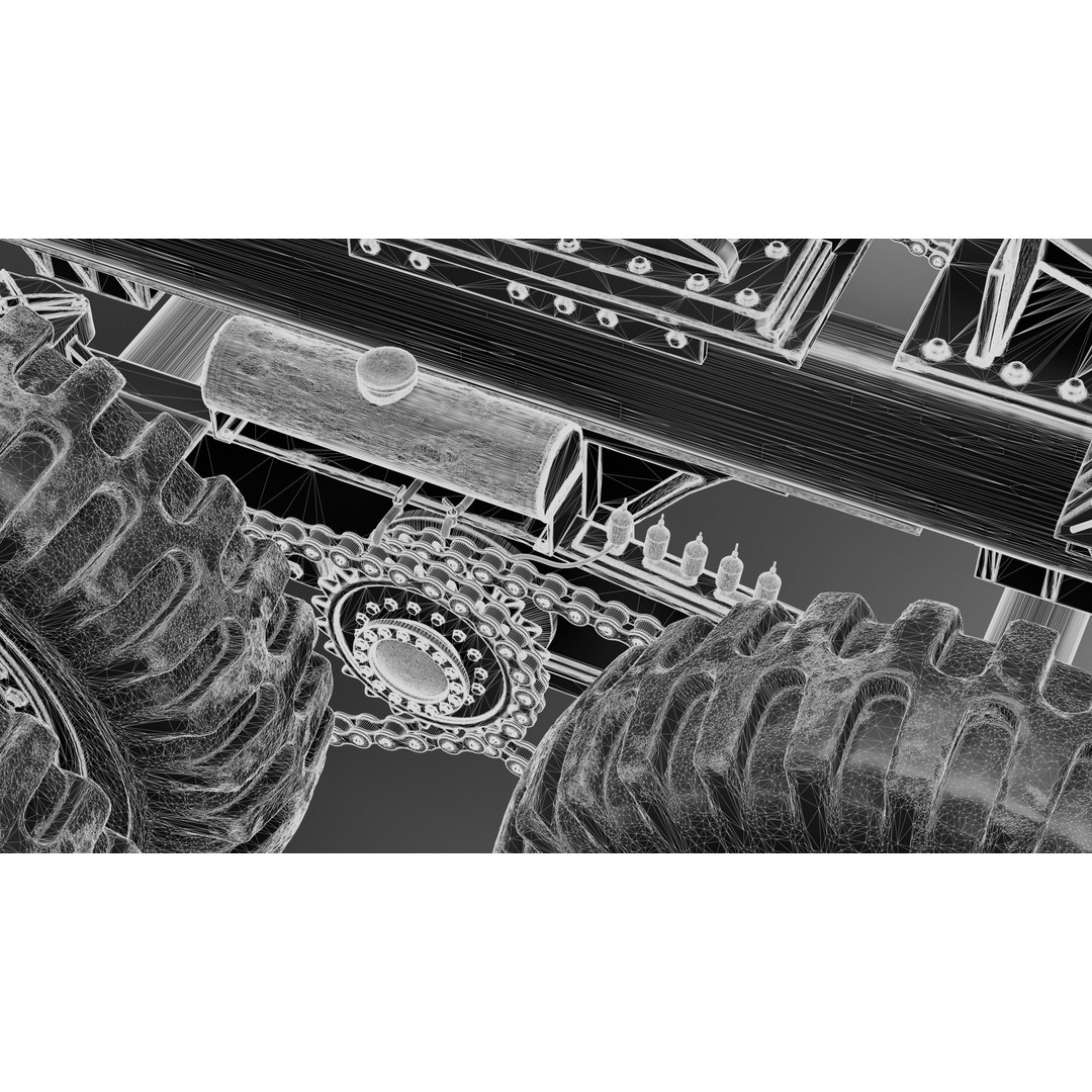 M25 M26 Dragon Wagon 3D Model – High Poly WWII Tank Transporter, FBX, OBJ - View 32