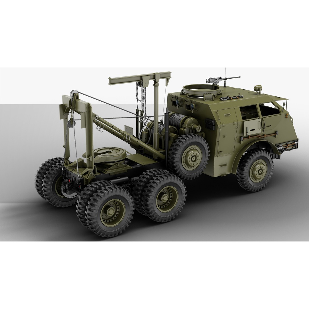 M25 M26 Dragon Wagon 3D Model – High Poly WWII Tank Transporter, FBX, OBJ - View 5
