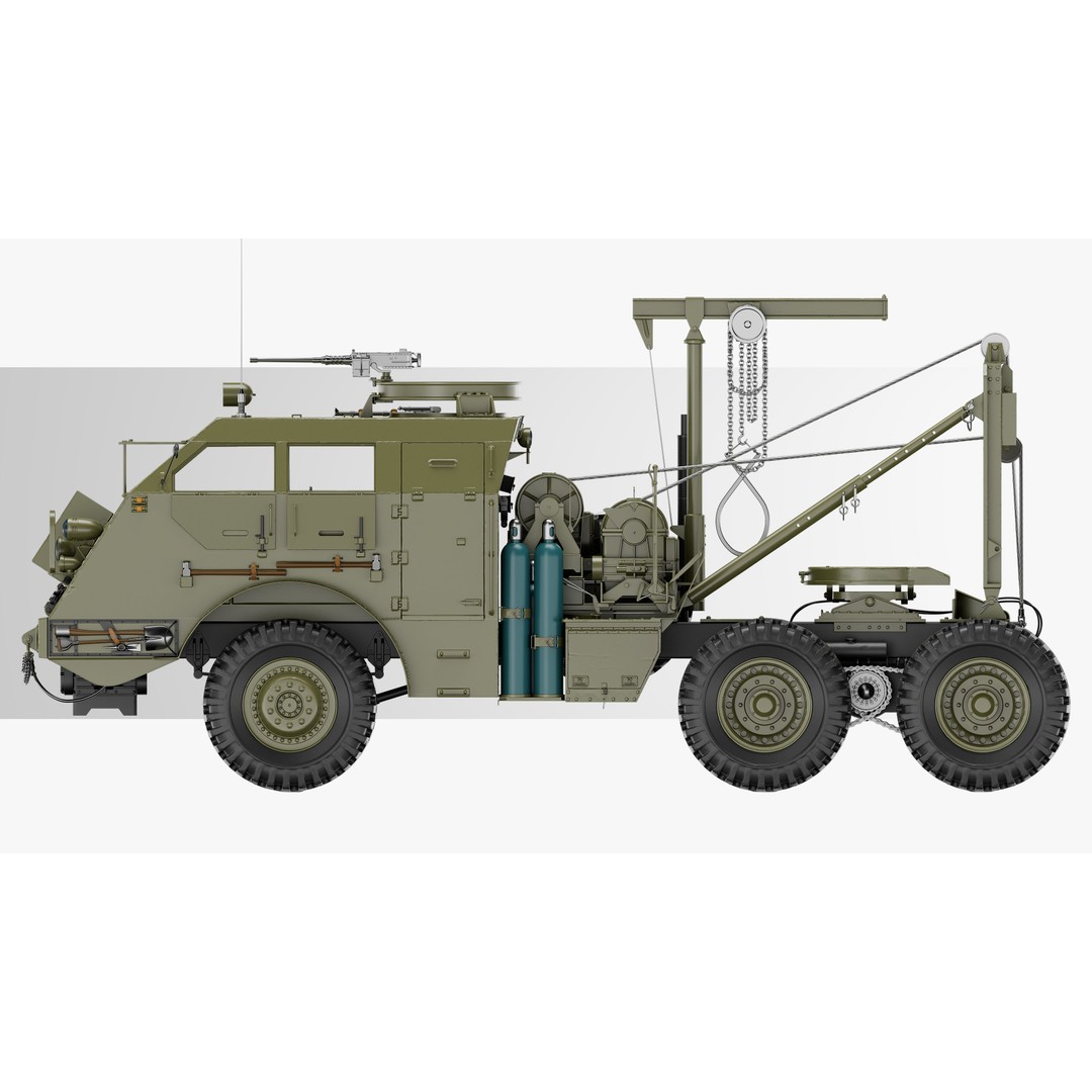 M25 M26 Dragon Wagon 3D Model – High Poly WWII Tank Transporter, FBX, OBJ - View 7