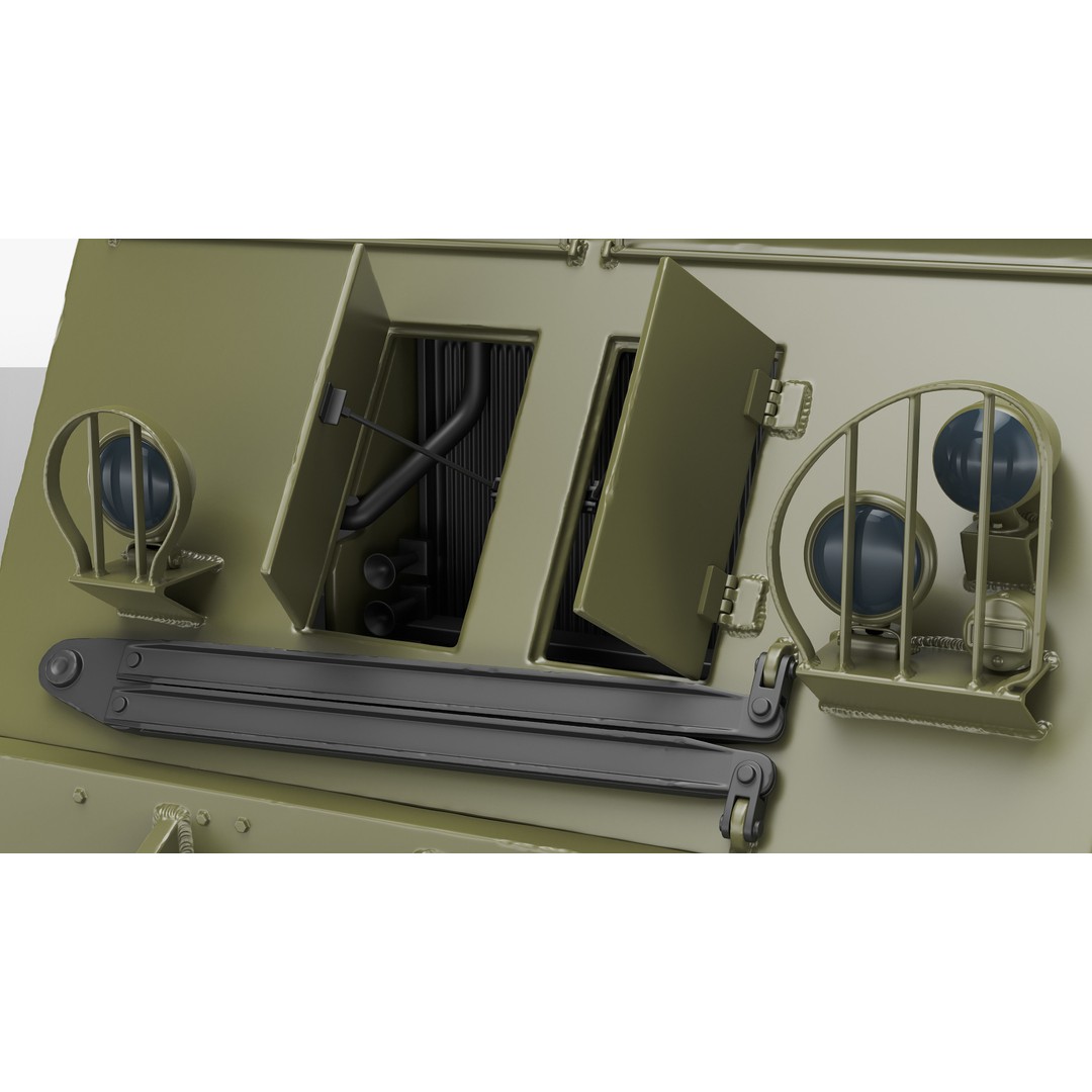 M25 M26 Dragon Wagon 3D Model – High Poly WWII Tank Transporter, FBX, OBJ - View 9