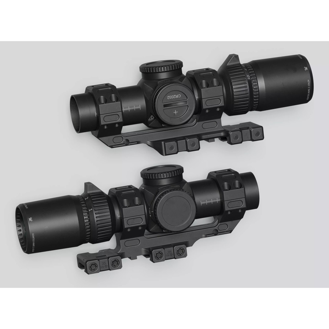 Vortex AMG 1-10x24 FFP LPVO Scope 3D Model – Low Poly Game Asset, FBX - View 2