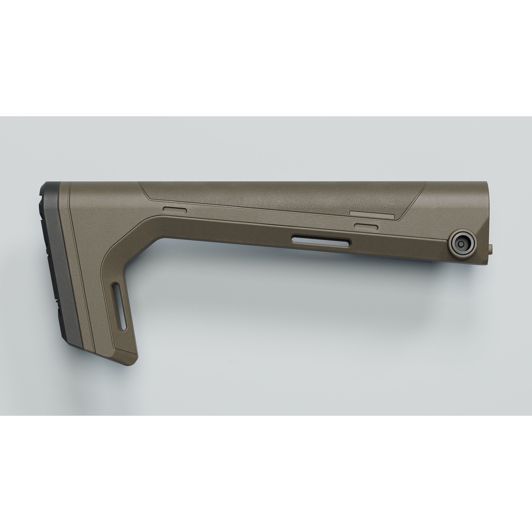 HRS Light Fixed Buttstock 3D Model – Low Poly Game Asset, FBX - View 10