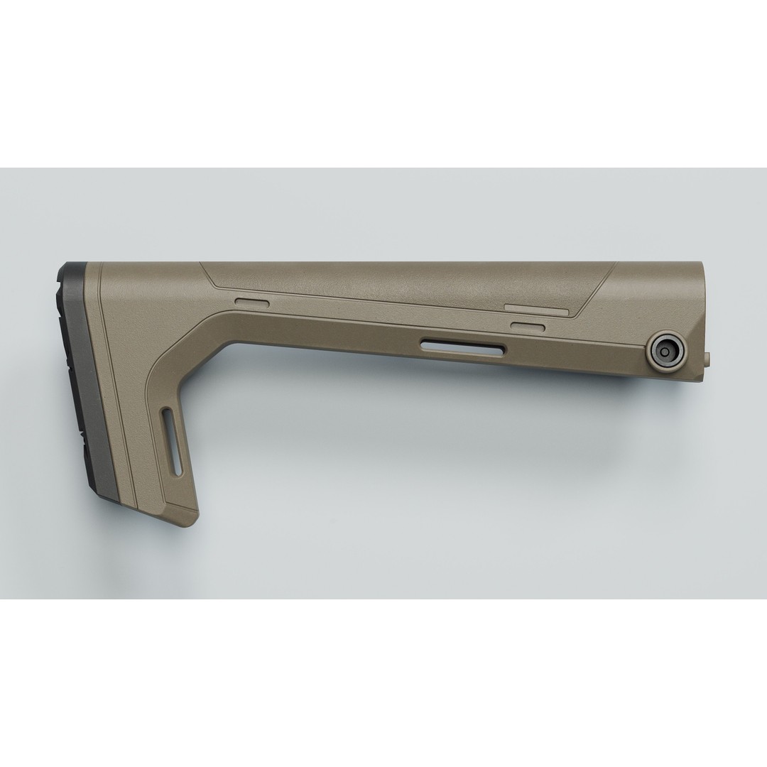 HRS Light Fixed Buttstock 3D Model – Low Poly Game Asset, FBX - View 11