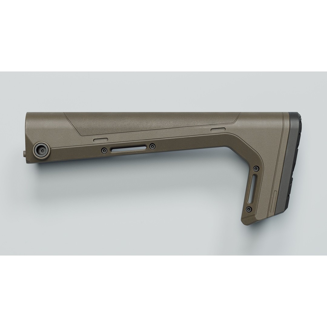 HRS Light Fixed Buttstock 3D Model – Low Poly Game Asset, FBX - View 7