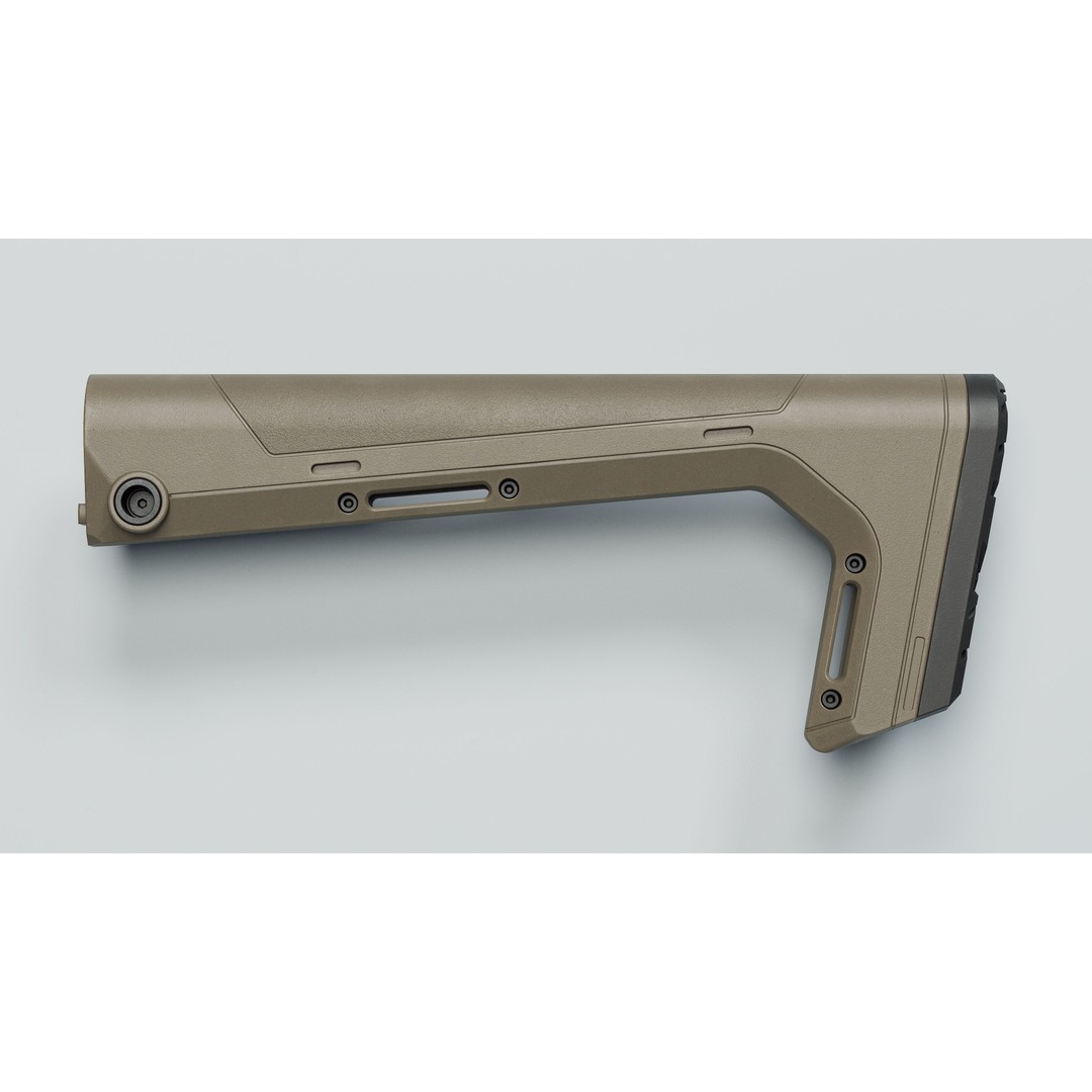 HRS Light Fixed Buttstock 3D Model – Low Poly Game Asset, FBX - View 8