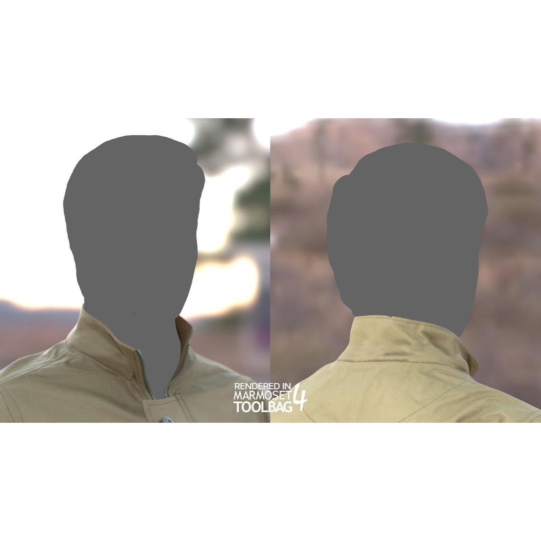 Male Military Outfit 3D Model – Low Poly Rigged Camo Uniform, FBX, Blender