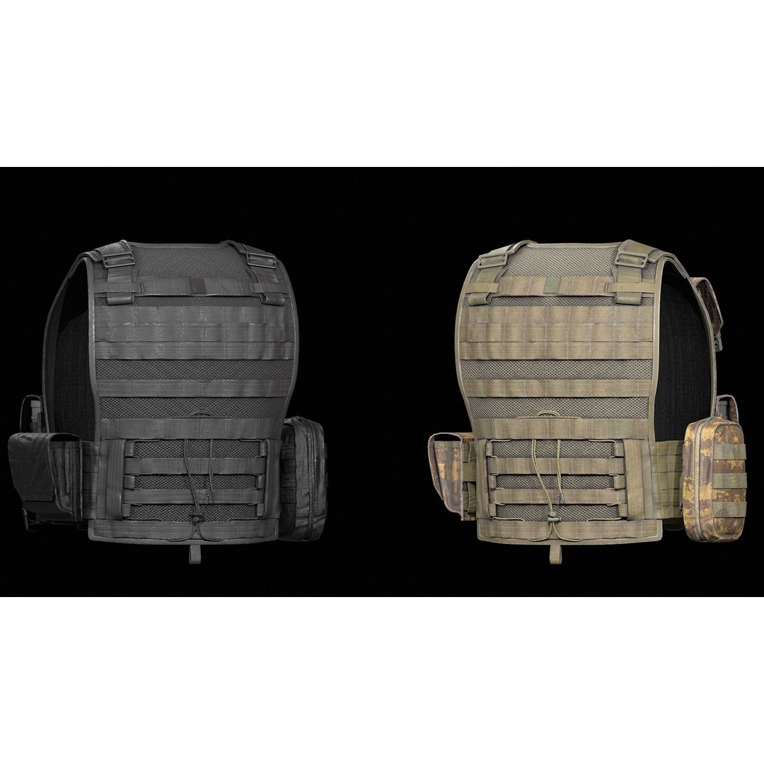 Plate Carrier Anafarta 3D Model – Low Poly Game Ready Asset, FBX, OBJ, Blender - View 10