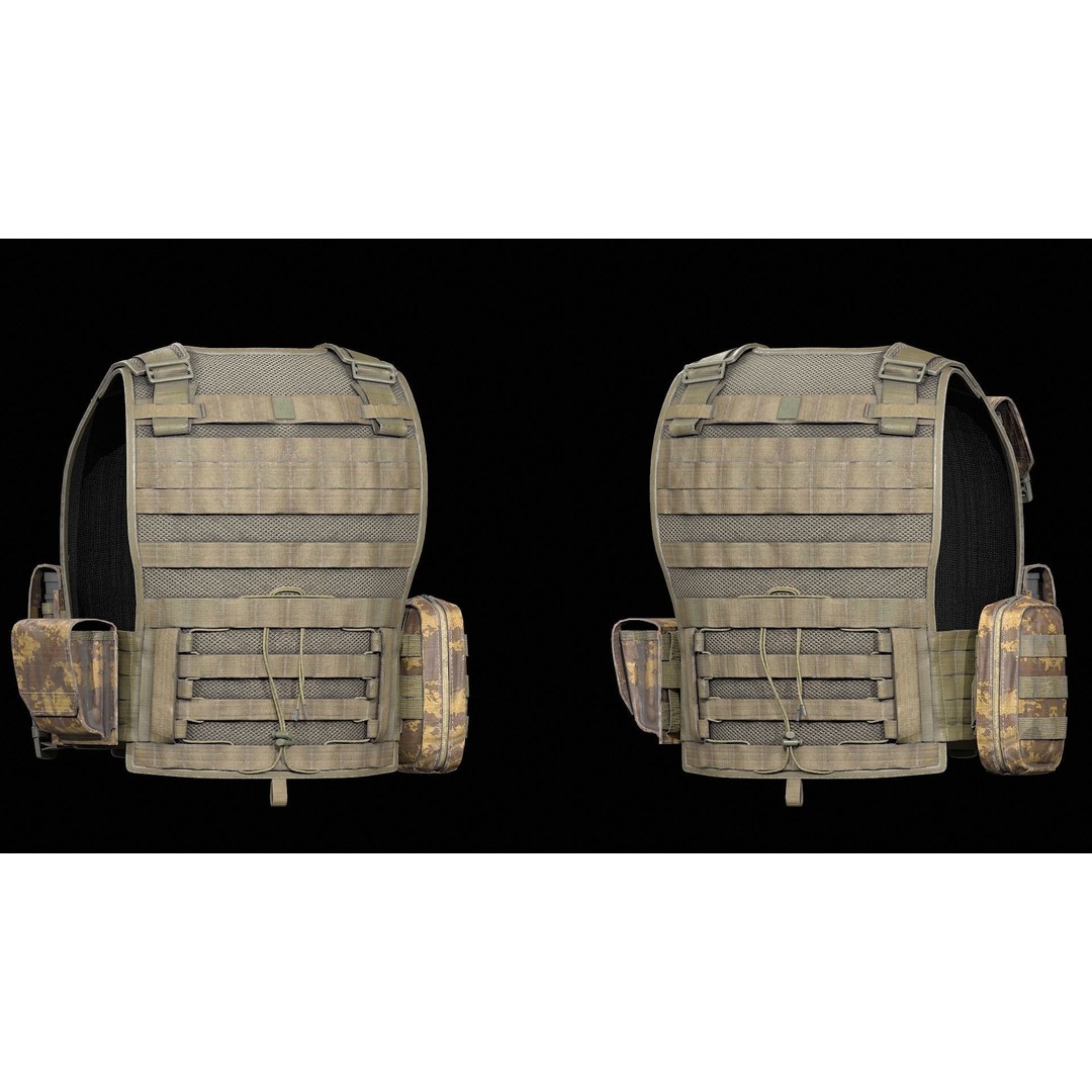 Plate Carrier Anafarta 3D Model – Low Poly Game Ready Asset, FBX, OBJ, Blender - View 11
