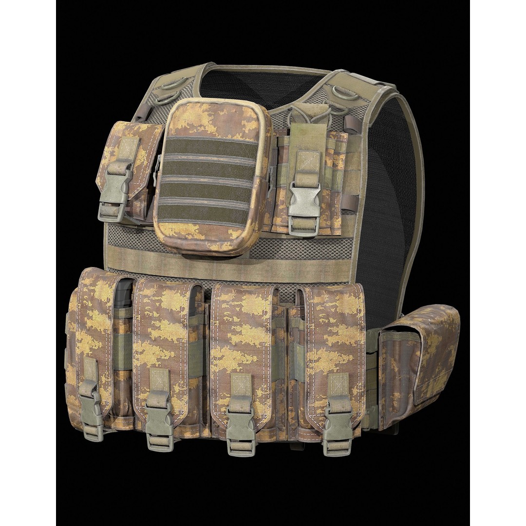 Plate Carrier Anafarta 3D Model – Low Poly Game Ready Asset, FBX, OBJ, Blender - View 12