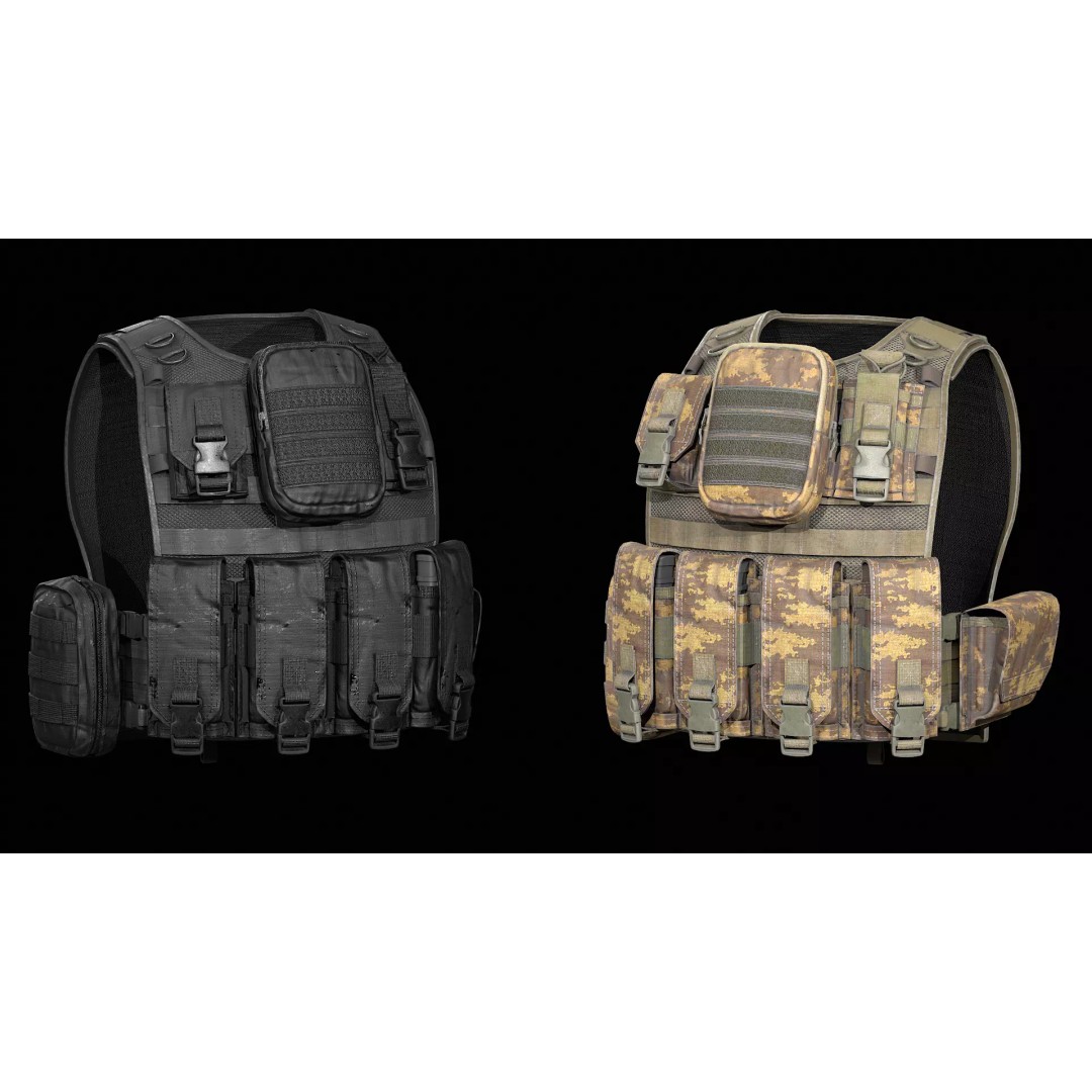 Plate Carrier Anafarta 3D Model – Low Poly Game Ready Asset, FBX, OBJ, Blender - View 2
