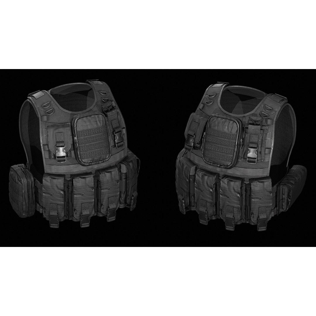 Plate Carrier Anafarta 3D Model – Low Poly Game Ready Asset, FBX, OBJ, Blender - View 5