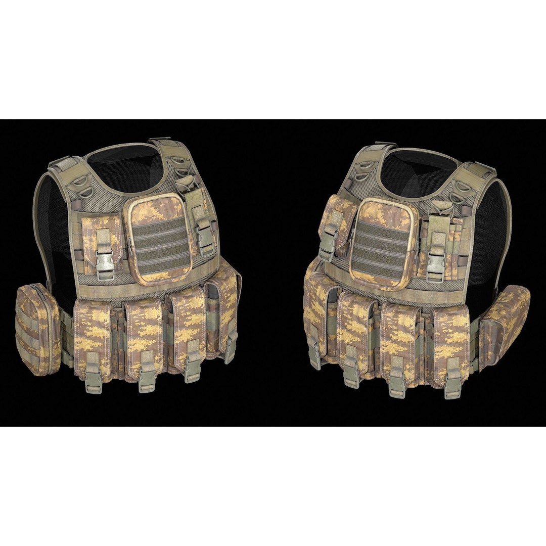 Plate Carrier Anafarta 3D Model – Low Poly Game Ready Asset, FBX, OBJ, Blender - View 6